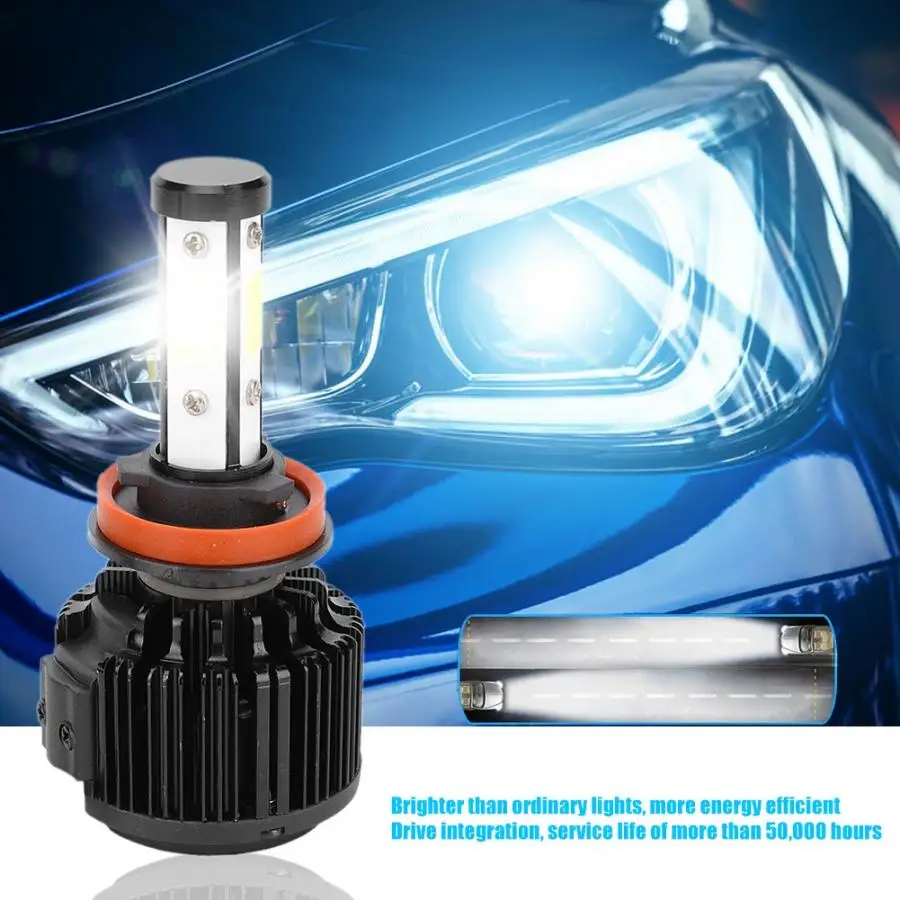 led headlight 2 Pcs Headlight Bulb 9~32V Aviation Aluminum 6500K 8000LM 50W IP67 Bulb Car Styling