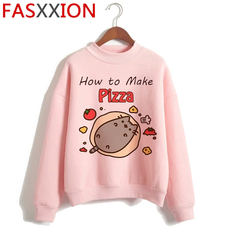 Pusheen Kawaii Harajuku корейский стиль толстовки для женщин Ullzang милый кот 90s Забавный мультфильм толстовка графическая мода толстовка женская