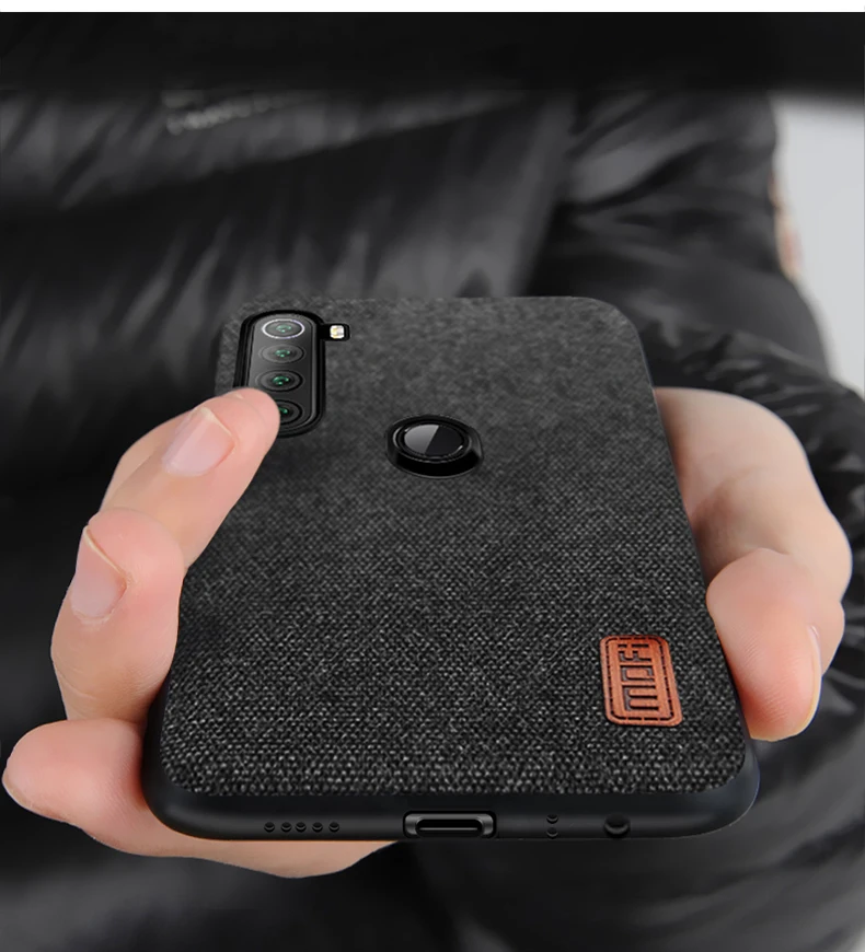 Для xiaomi redmi note 8t чехол противоударный redmi note 8t тканевый силиконовый чехол capas полная защита бизнес-Чехол