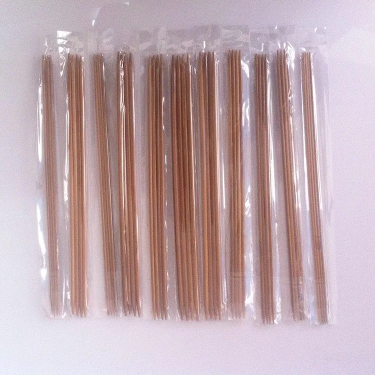 Export New Style Weaving Knitting Needle Knitting Needles for Gloves Bamboo Length 25 Cm a Set of 11 Pay 2.0-5.0