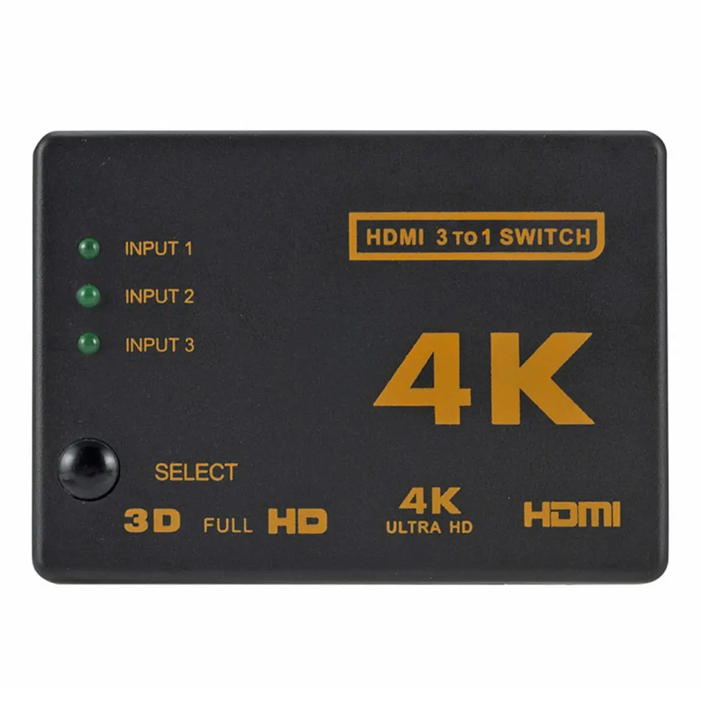 4K* 2K HDMI переключатель сплиттер 3 в 1 выход HDTV аудио видео конвертер адаптер с пультом дистанционного управления для проектора