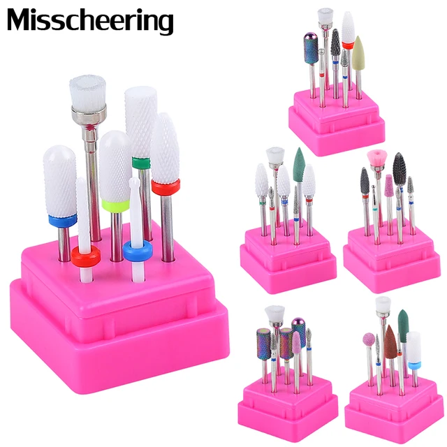 $US $5.12  8pcs Ceramic Nail Drill Bits Set Tungsten Carbide Nail File Drill Cutter For Electric Milling Machi
