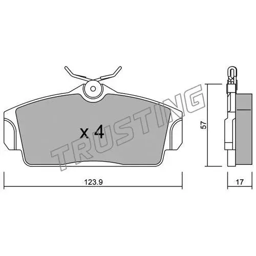 К-т торм. колодок Fr NI Almera II, Primera(P11) TRUSTING 314.0