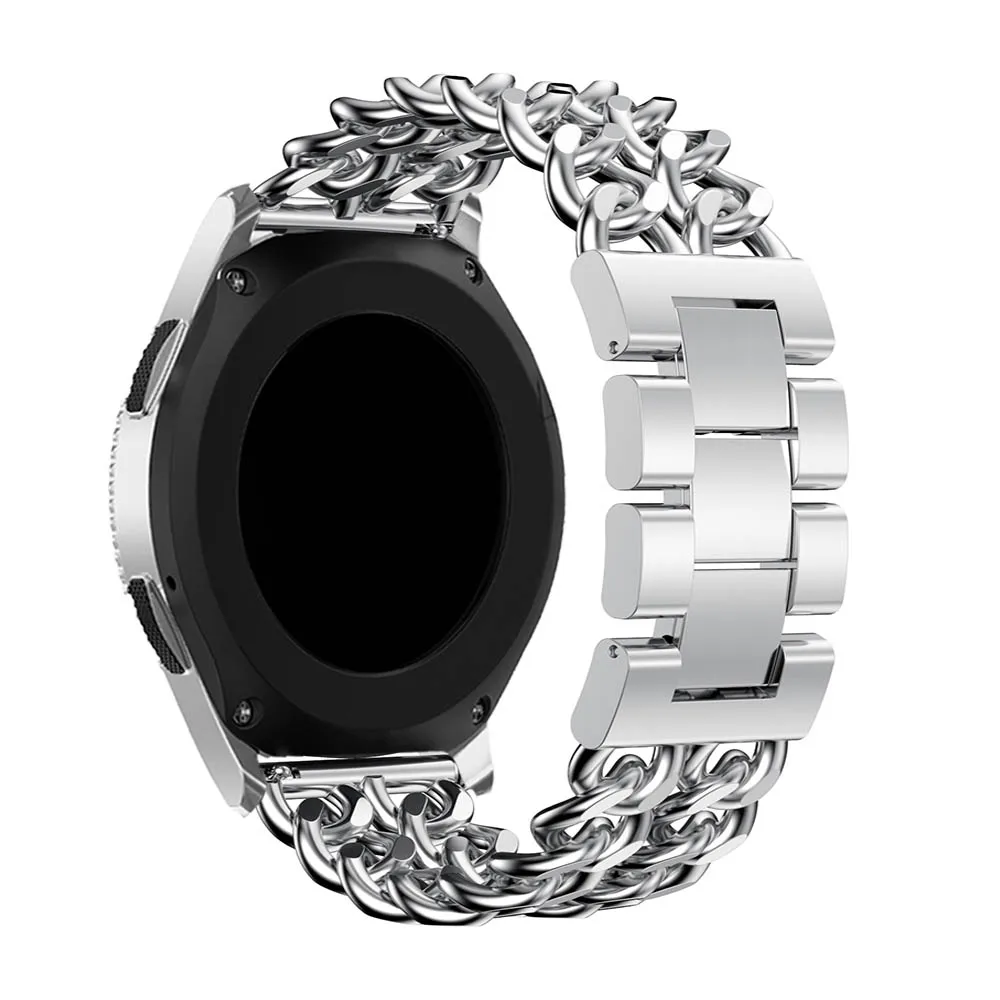 Silver Для samsung gear S3 Cassic металлические часы ремешки Браслет замена Браслет умные аксессуары для huawei часы GT ремешок - Цвет: Silver