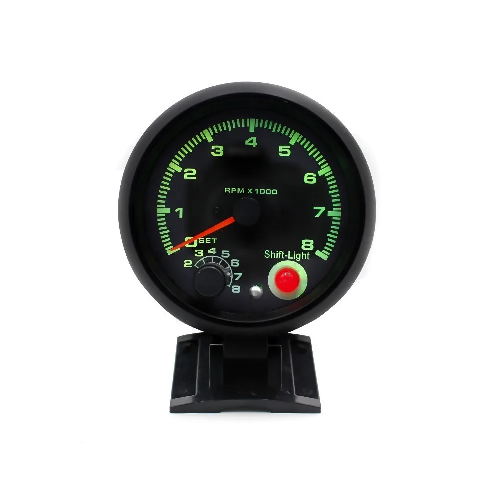 CNSPEED 80 мм Автомобильный Тахометр, датчик 0-8000 об/мин, подходит для 4, 6, 8 цилиндров, 7 цветов, светодиодный светильник, 12 В, сменный светильник, YC100142-CN