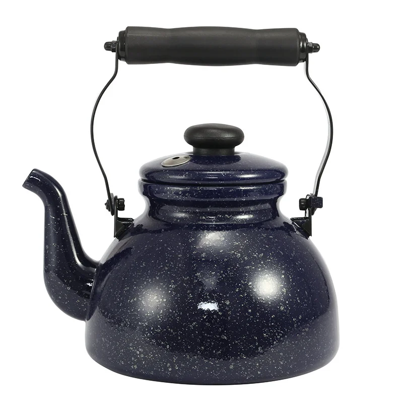 2l For Gas Stove Open Flame Tea Kettle With Stars Enamel Water Pot