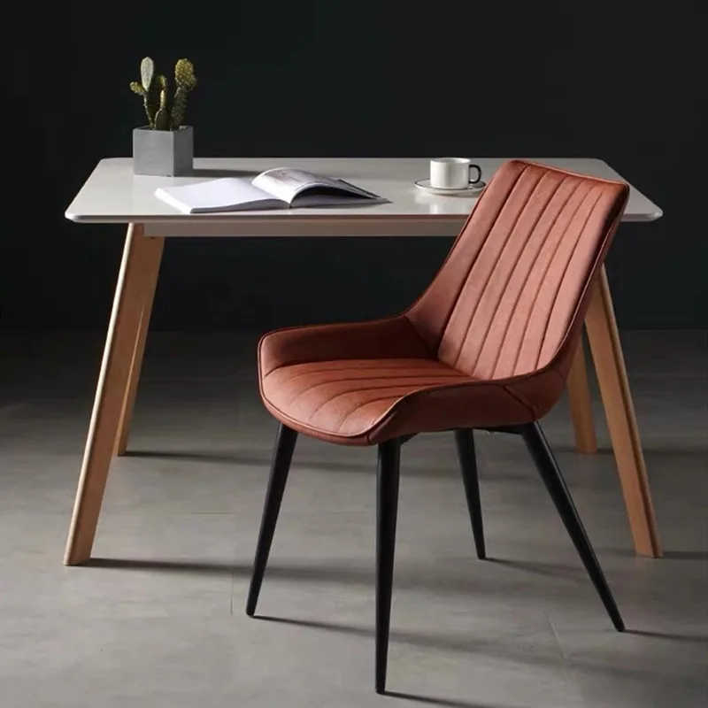

Nordic Dining Chair Desk Concise Stool Backrest Light Luxury Dining Chair Household Ins Chair Dressing Chair