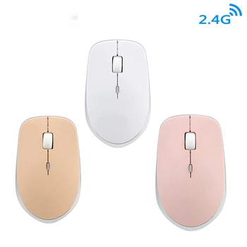 

Wireless Silent Computer Mouse Ergonomic Optical USB 3D Mause 1600 DPI Noiseless Quite PC Office Pink Small Mouse For Girl Mac