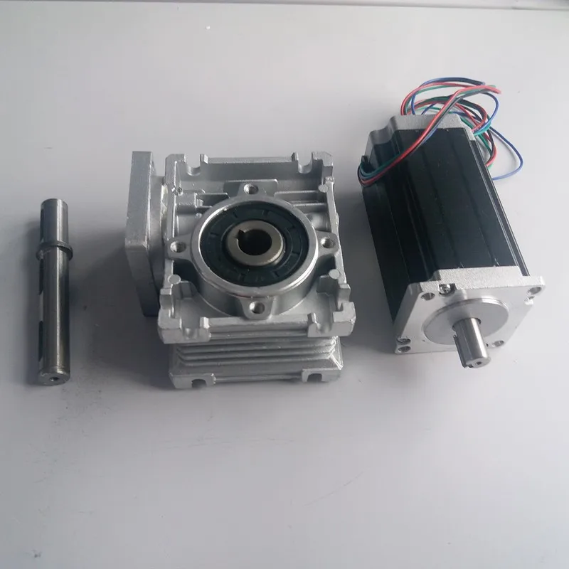 20:1 Worm Gearbox RV030 Speed Reducer 14mm output Nema23 Stepper Motor 4.2A 112MM 3NM 430Oz-in  Convert 90 degree For CNC Router