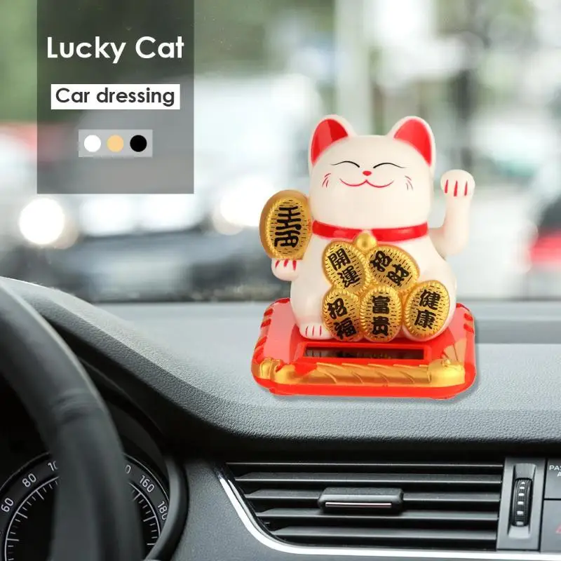 Автомобильные аксессуары для интерьера, Декор, китайский счастливый кот, богатство, трясущиеся руки, удача, добро пожаловать, Симпатичные статуэтки, миниатюрные
