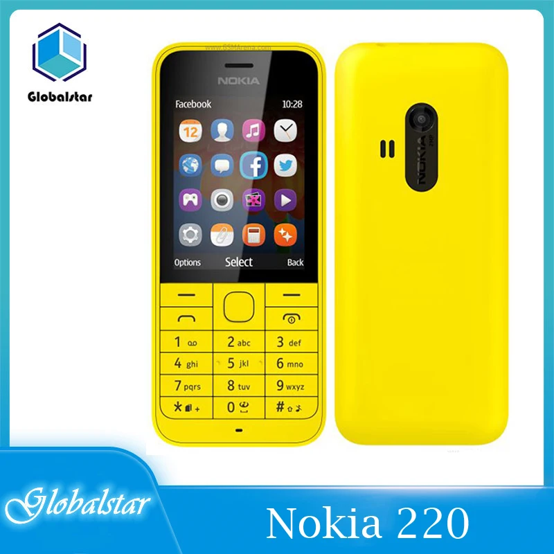 Nokia 220(2014) Восстановленные оригинальные телефоны l 220 две sim-карты 2G GSM 1100 мАч