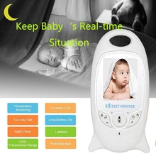 Английский узор Беспроводной Детский монитор 2 ''ЖК-дисплей экран камера видео 2-способ разговора Колыбельная ночное видение контроль температуры