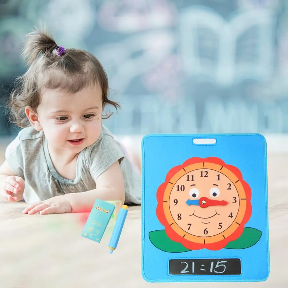  Children's Puzzle Clock Toy Time Learning Clock Early Education Teaching Aids - 4000052591179