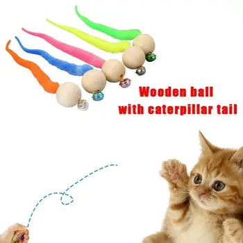 

Pet Catcher 5PCS Toy For Interactive Cat And Kitten Toy Wands Replacement Of Worms With Bell