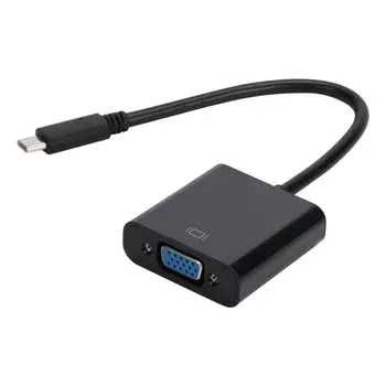 

USB3.1 Type C to VGA Adapter Cable USB-C Male To VGA Female Video Transfer Converter 1080P for Macbook Chromebook Pixel Laptop U