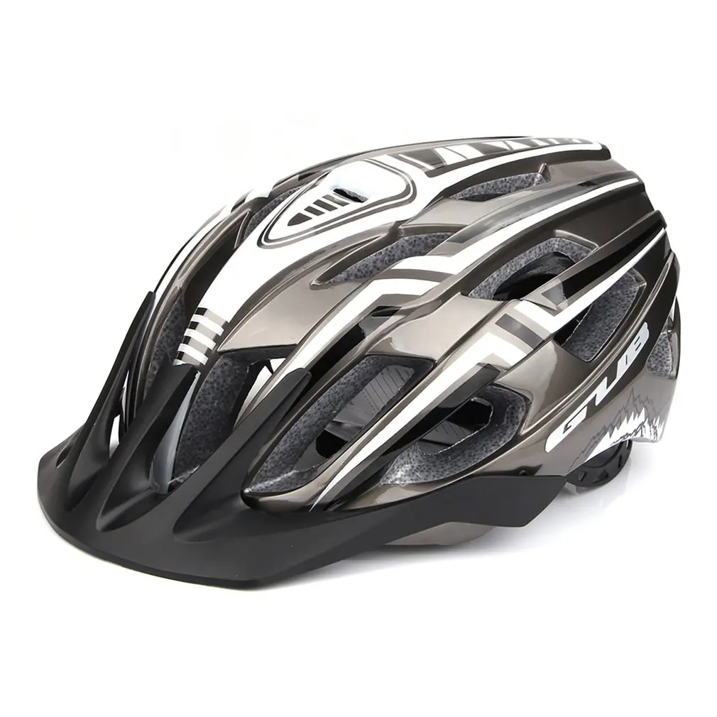 GUB A2 Bicycle Helmet with USB Charging Taillight Integral Molding Riding Helmet MTB Road Bike Helmet Riding Equipment - Цвет: bright titanium