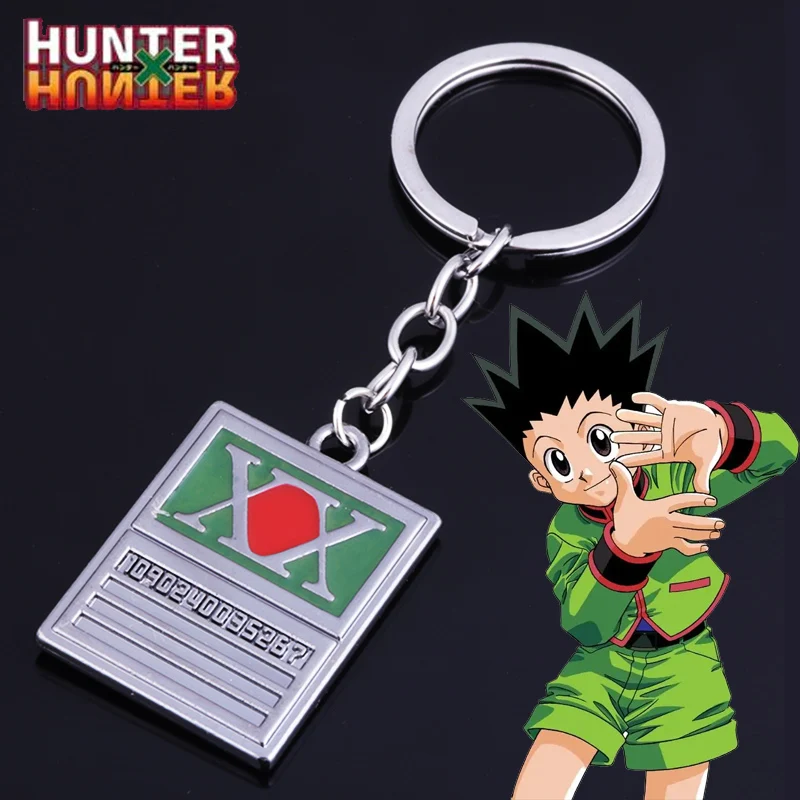 Anime Hunter x Hunter Keychain GON FREECSS License Metal Card Tag Keyring Choker Chaveiro For Cartoon