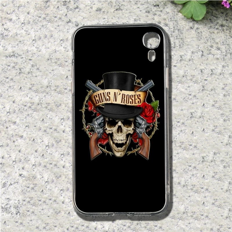 Guns n Roses мягкий чехол для мобильного телефона из ТПУ чехол для Iphone 4, 4S 5 5S SE 5C 6 6S 7 8 Plus X XS XR максимальный чехол - Цвет: NO.2