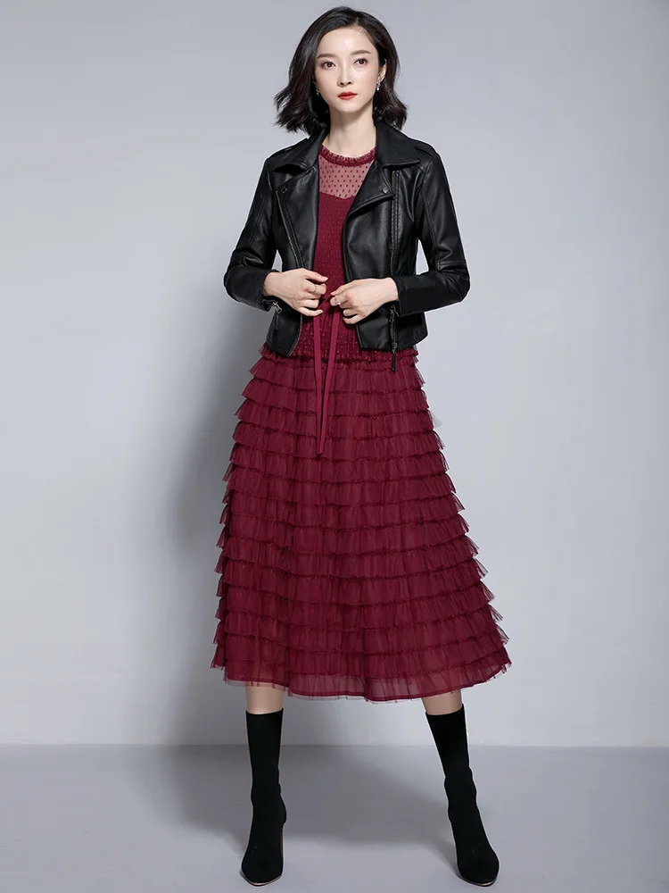 

2020 New Women Summer Elegant Dress Long Sexy Party Mesh Dress Lace Ladies Dresses Vintage Korean Black Vestido Mujer KJ1739