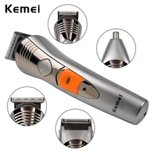 Kemei машинка для стрижки волос 7 в 1 профессиональный триммер перезаряжаемая Бритва для дома для мужчин триммер для носа и бороды машинка для стрижки 41D