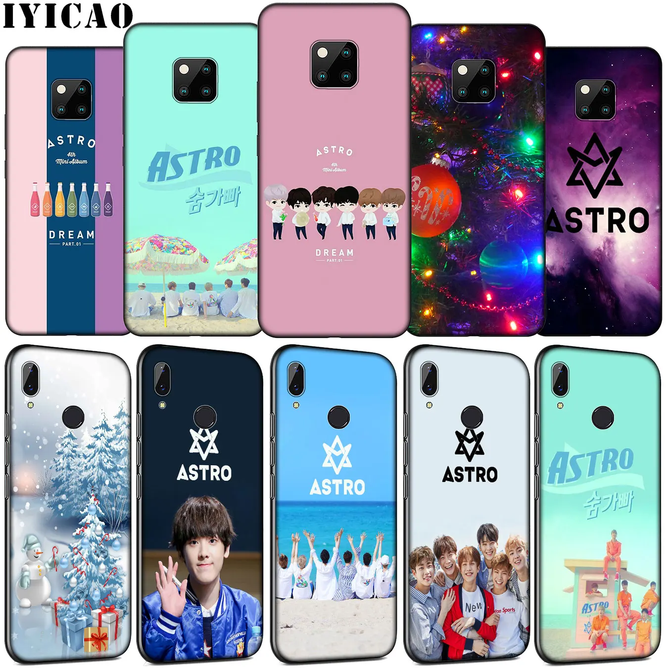 KPOP ASTRO Heart shaped Soft Silicone Phone Case for Huawei Mate 30 20 10 Pro Nova 5i 4 3 3i 2i 2 Lite TPU Black Cover | Мобильные