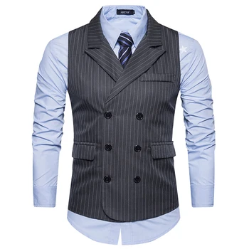 

Men Brand Suit Vest Mens Sleeveless Suit Jacket Vintage Tweed Vest Fashion Slim fit Casual Spring Autumn Plus Size Waistcoat