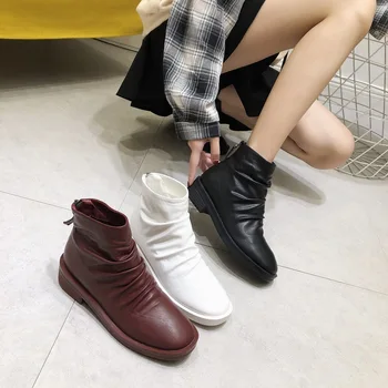 

2020 Europe and America autumn new leisure British style Martin boots fashion boots short boots thick heel female boots