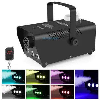 

Portable 7 Color LED Fog Smoke Machine 500W RGB Wireless Fogger Machine With Remote Control For DJ Party Christmas Stage