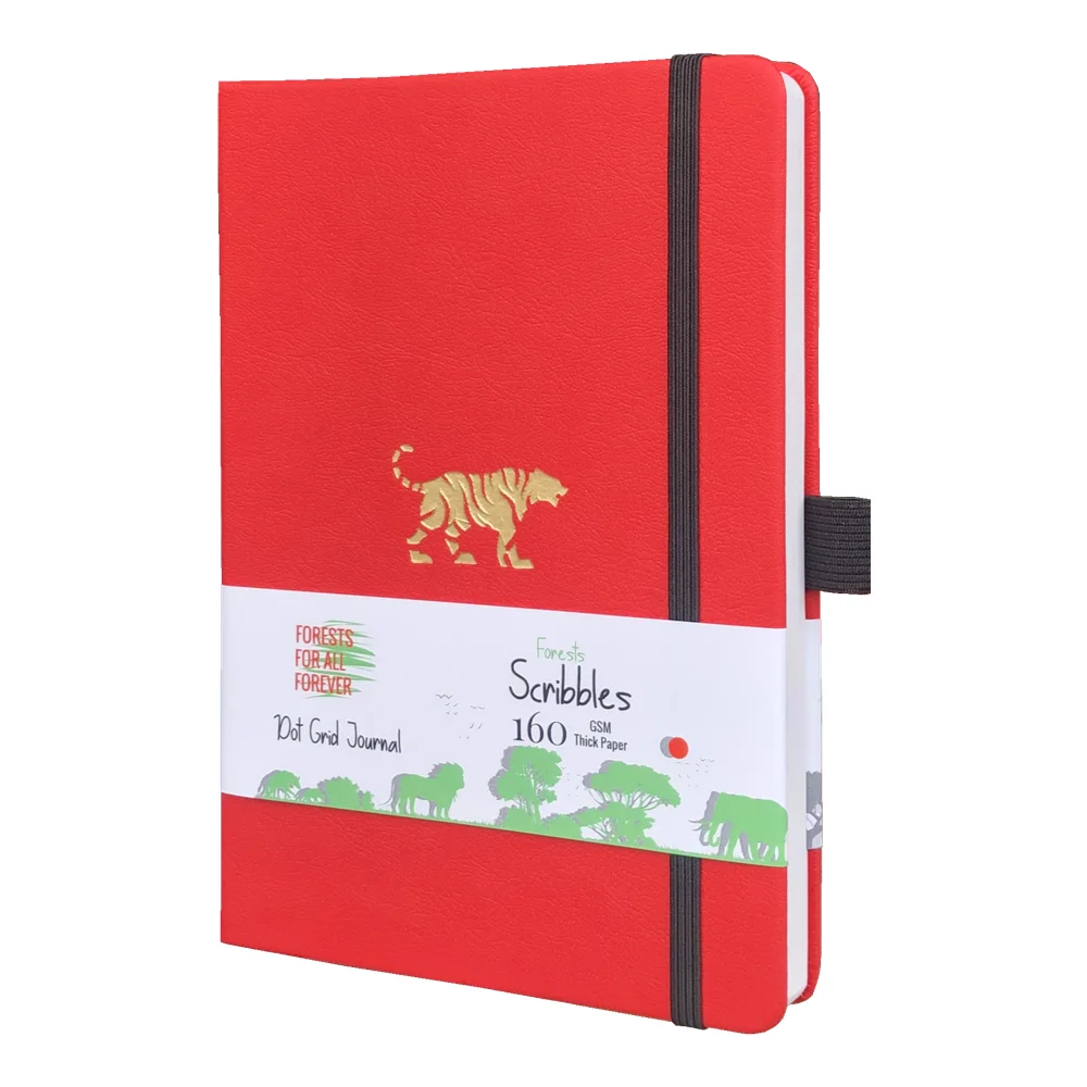 Tiger A5 Hardcover Dotted Notebook Dot Grid Journal 160 Numbered Pages
