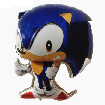 

Cartoon animal shape toy aluminum film balloons Sonic birthday party supplies latex balloon combination boy children like