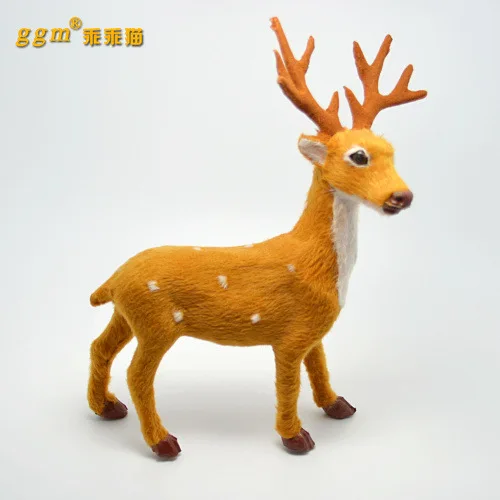 Модель Sika Deer, Высота 21 см, Рождественский реквизит, натуральная кожа, ручная работа, украшение для дома, лидер продаж