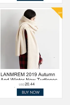 LANMREM свободный флисовый пуловер с принтом и длинными рукавами и высоким воротником Топ Женская Повседневная Удобная Толстовка Топ 19B-a461