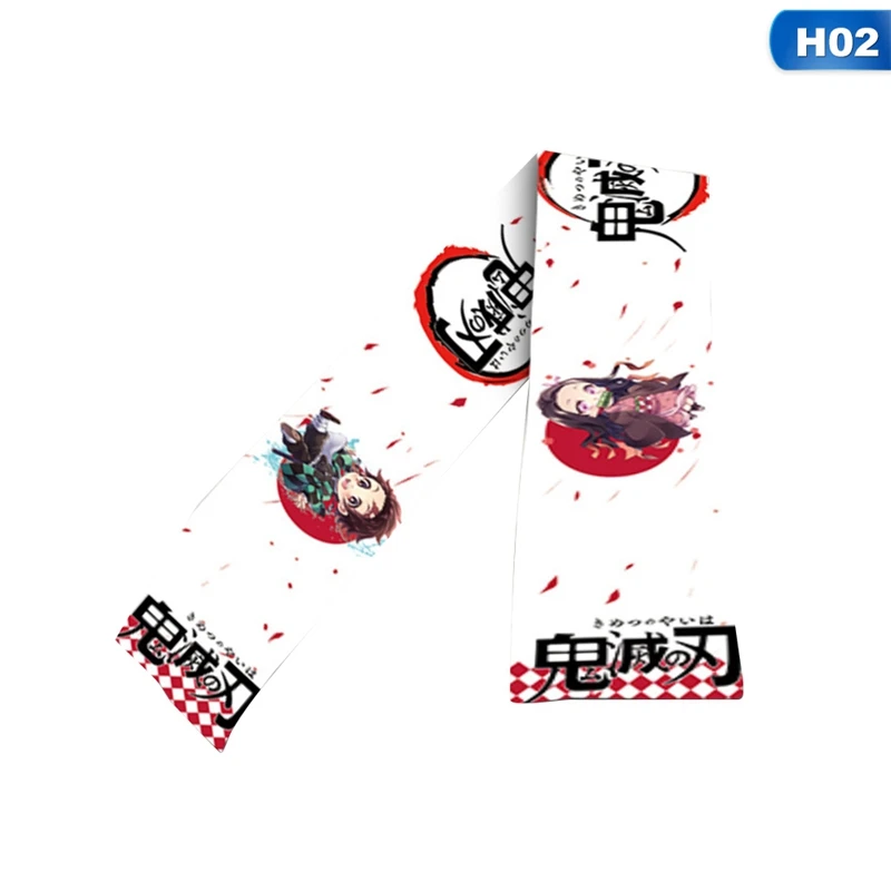 Demon Slayer Kimetsu No Yaiba, шарф с принтом, зимний, мужской, женский, унисекс, теплый, шаль, шарф, мягкая, обёрточная бумага - Цвет: 2