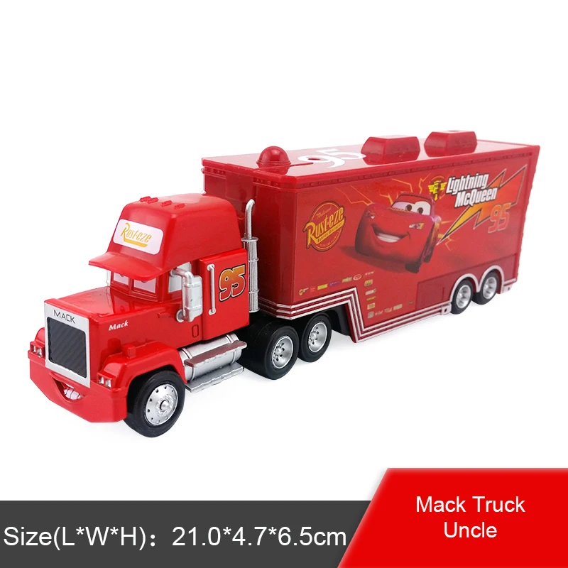 Disney Pixar Cars 2 3 Молния Маккуин Джексон шторм Рамирез мак грузовик 1:55 металлическая литая модель игрушечного автомобиля для детей подарок для мальчиков - Цвет: Mack McQueen