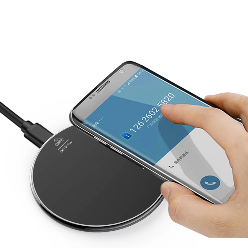 

Zinc Alloy 10W Quick Charge Mobile Phone Universal Metal Wireless Charger for Samsung Apple Charger Plates