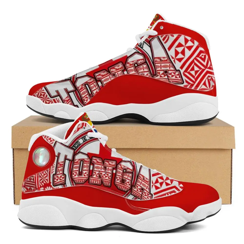 

Factory Price Tonga Polynesian Samoa Tribal Style Boy Running Shoes Custom Ball Sports Team Logo Men's Basketball Sports Shoes