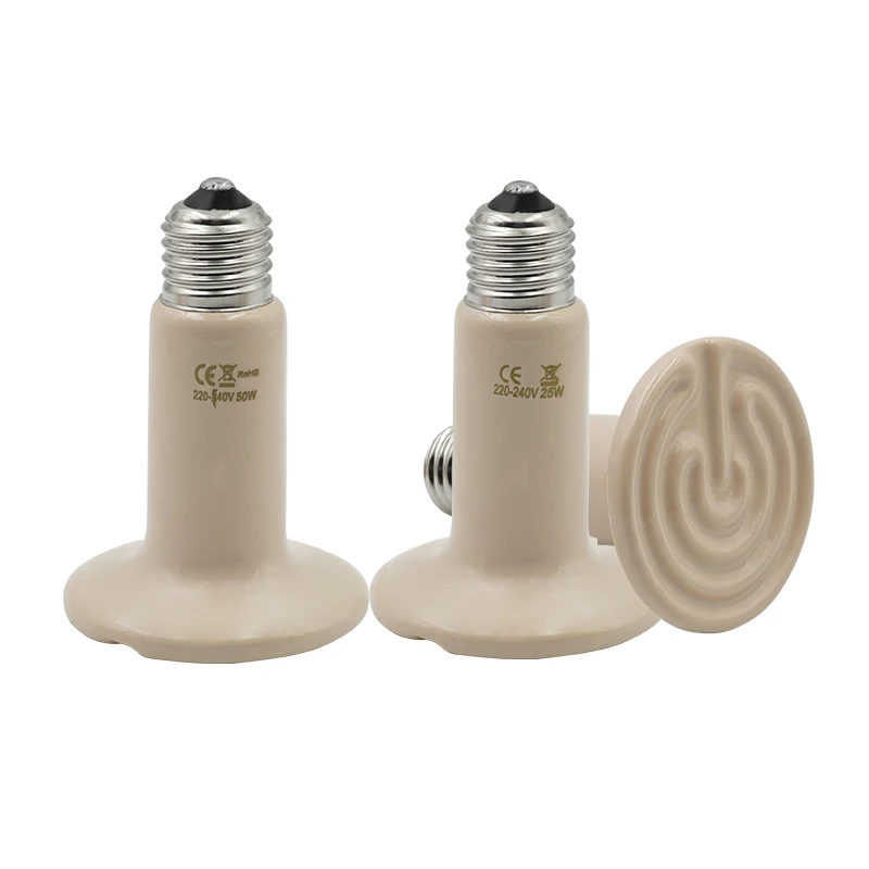 Lámparas de calor de cerámica para reptiles y mascotas, Bombilla de calefacción infrarroja, lámpara para reptiles de 220V-240V