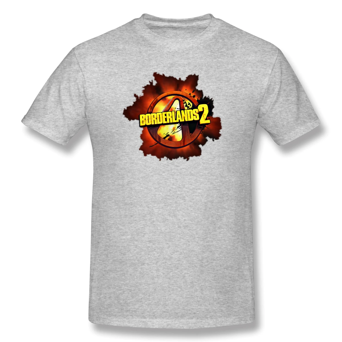Borderlands Fire Logo Casual O-Neck Men's Basic Short Sleeve T-Shirt 100% Cotton Tee Shirt Printed