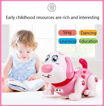 

Electronic Toys Musical Singing Walking Reading Puzzle Electric Toy Dog Pet For Kids Child Baby Gift Interactive Electronic Pets