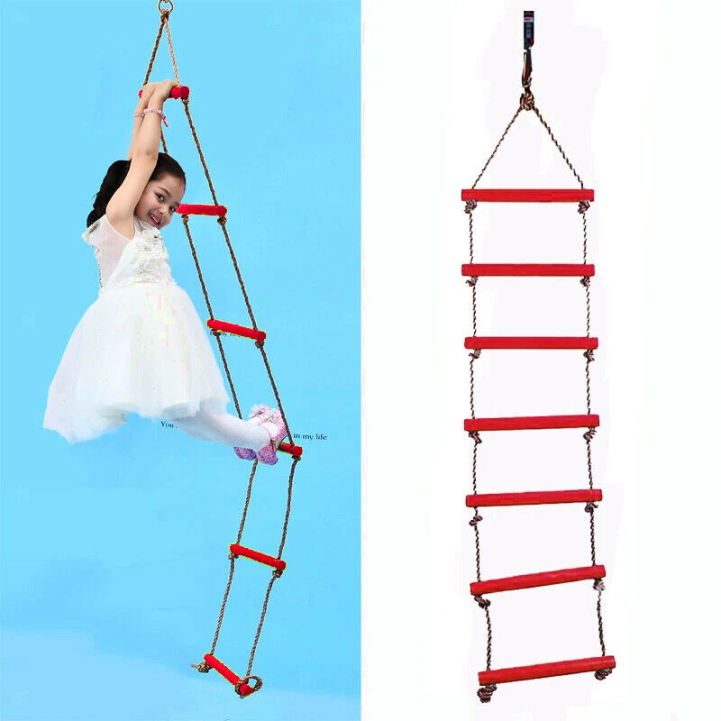 

Climbing Rope Ladder 6 Rungs Climbing Rope Swing Set Accessories for Boys Children Climbing Exercise