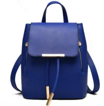 

Hot 2020 Women's Bag New Solid Color Backpack Casual PU Student Backpack Fashion Backpack