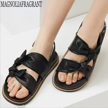 

summer 2020 Women Sandals New Fashion Bow Personality Sandals Female Flat Casual Shoes Mouth Sandal women buty damskie hy422