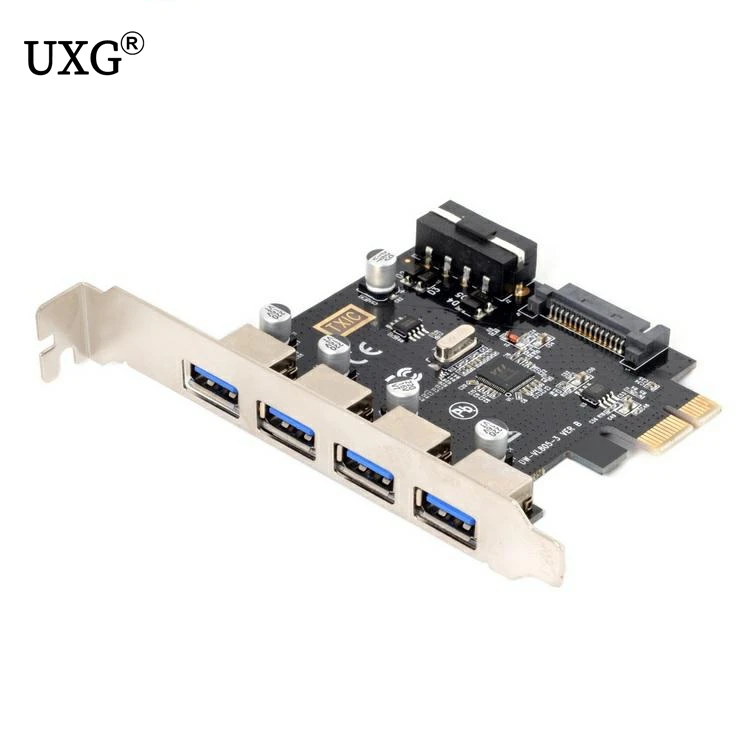 4 порта PCI-E к USB 3 0 HUB PCI Express адаптер расширения карты 5 Гбит/с для материнской платы |
