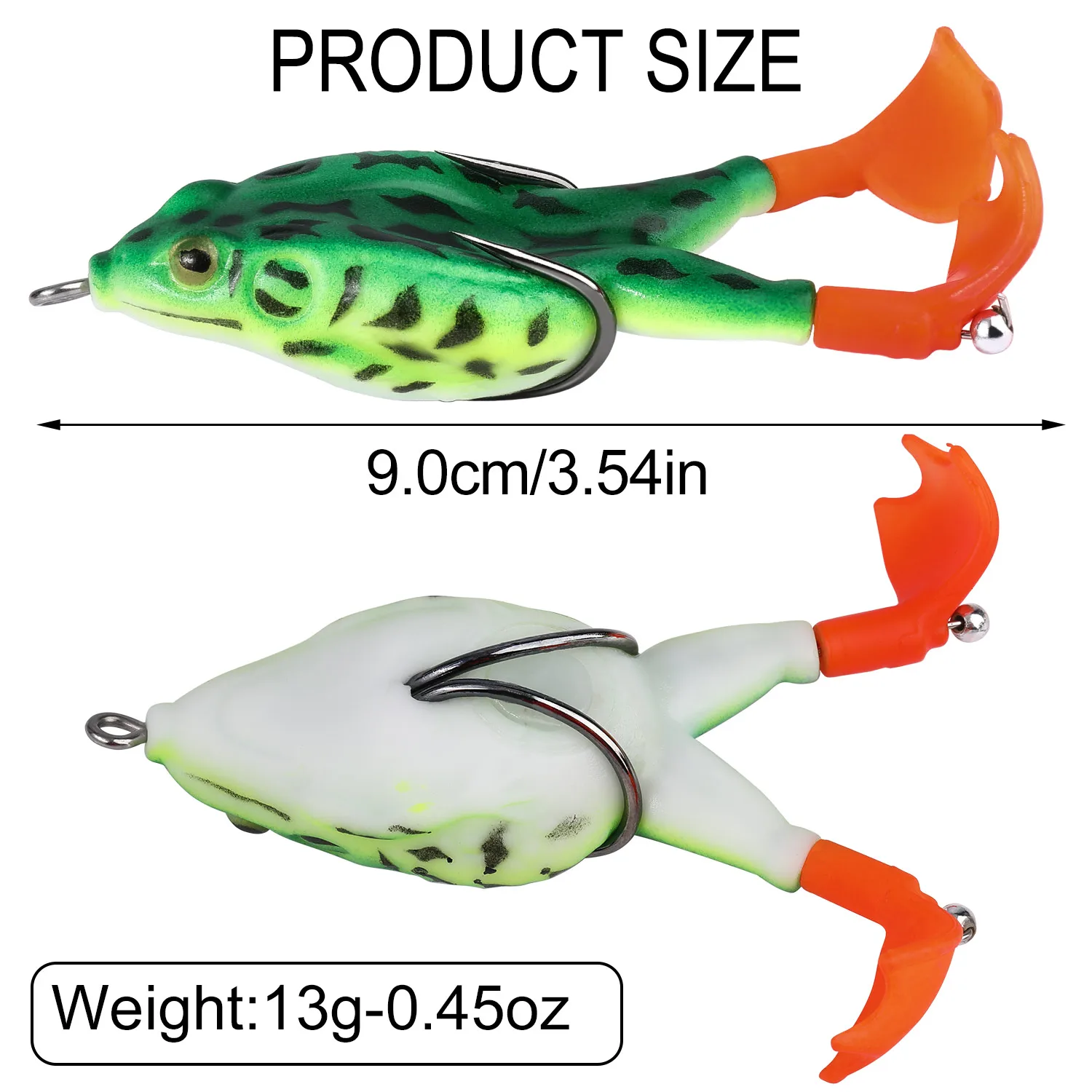 Sougayilang 1Pcs Soft Frog Fishing Bait 9cm Soft Silicone Fishing