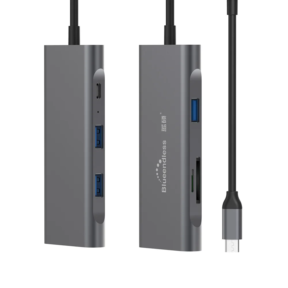 USB 3,0 type-C концентратор Nine-in-one док-станция премиум-usb адаптер Многофункциональный HDMI usb type-C PD порт быстрой зарядки
