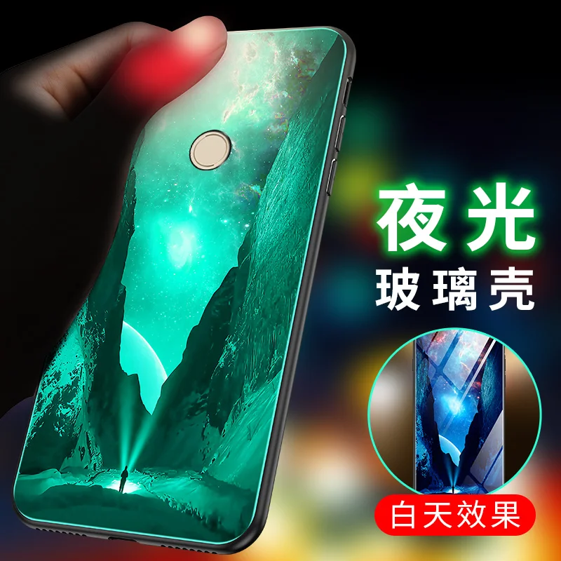 SemgCeKen светящийся чехол из закаленного стекла для Xiaomi Redmi Note 7 8 pro 8pro 7s note7 note8 3d роскошный чехол для телефона чехол etui