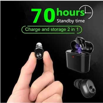 

Bluetooth headset wireless headset mini hands-free Bluetooth headset Charger sleek minimalist headset for Android huawei xiaomi