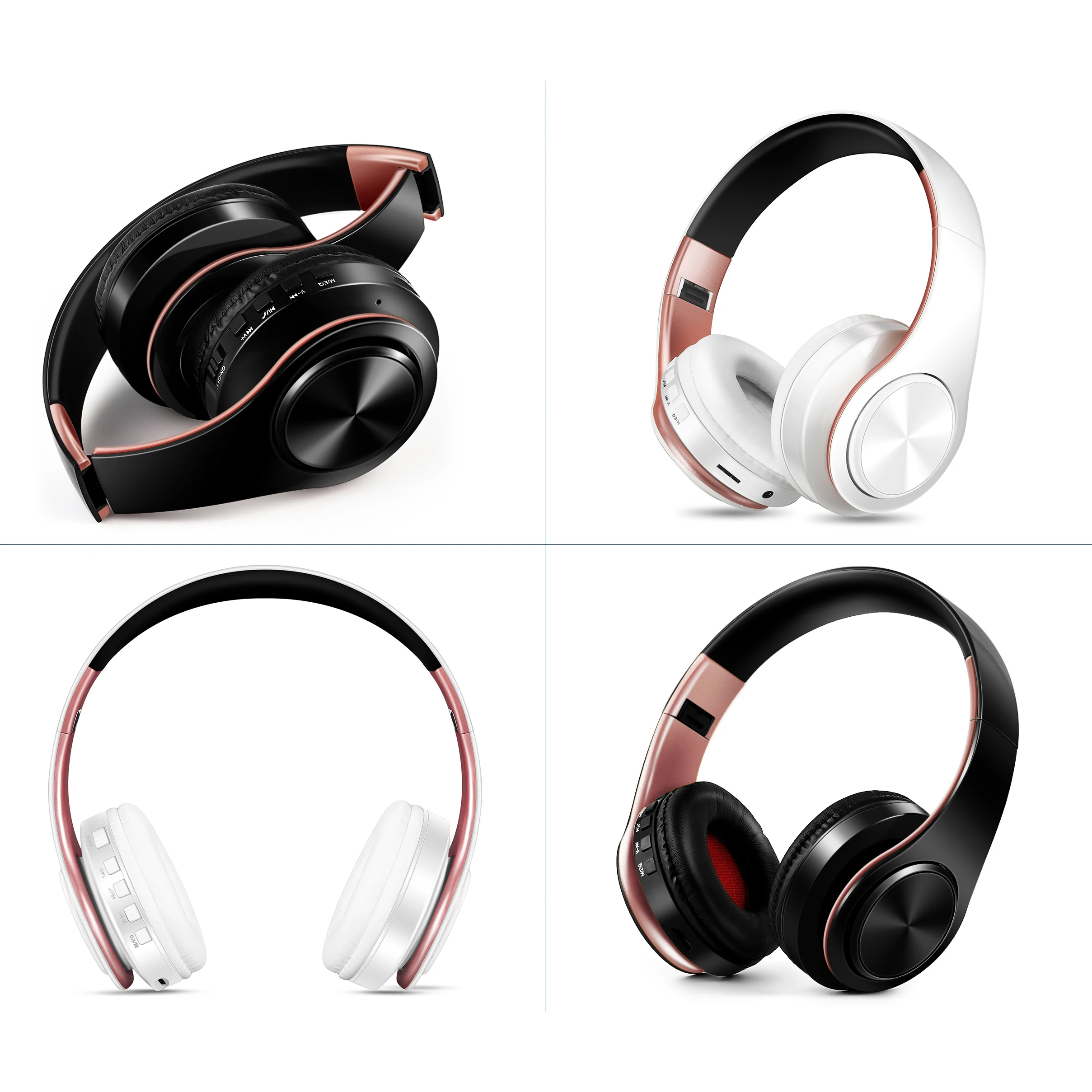 Wireless Stereo Headsets Earbuds Gold-Colors Bluetooth with Mic/tf-Card Shinning New-Arrival