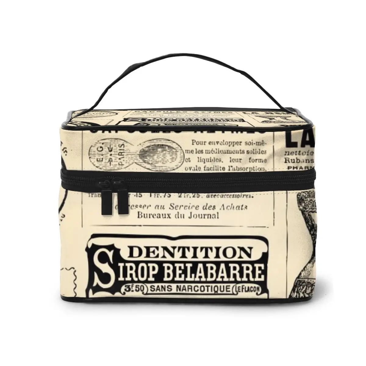 2020 Women Makeup Bag Cosmetic Bags Retro Newspapers Pattern (2) Ladies Beauty Case Cosmetics Organizer Toiletry | Багаж и сумки