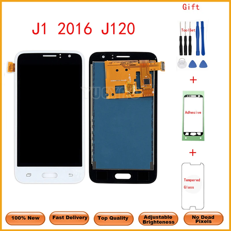 Регулировка яркости ЖК-дисплея для Samsung Galaxy J1 2016 J120 J120F J120M J120H J120FN ЖК-дисплей